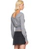Vivienne Westwood Vivienne Westwood Gray Beatrice V-Neck Sweater - 3