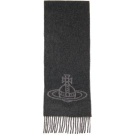 Vivienne Westwood Vivienne Westwood Gray Double Face Scarf