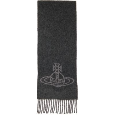 Vivienne Westwood Vivienne Westwood Gray Double Face Scarf