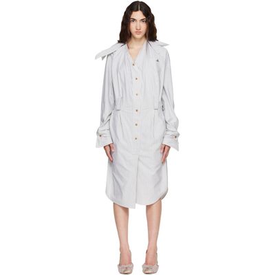 Vivienne Westwood Vivienne Westwood Gray Drunken Shirt Midi Dress