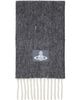 Vivienne Westwood Vivienne Westwood Gray Logo Patch Scarf - 1