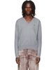 Vivienne Westwood Vivienne Westwood Gray Mark V-Neck Sweater - 1
