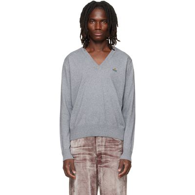 Vivienne Westwood Vivienne Westwood Gray Mark V-Neck Sweater