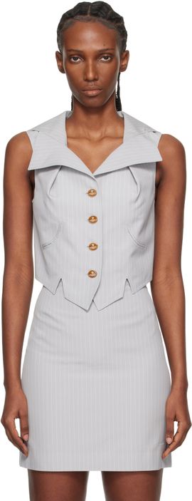 Vivienne Westwood Vivienne Westwood Gray Meryl Waistcoat Vest