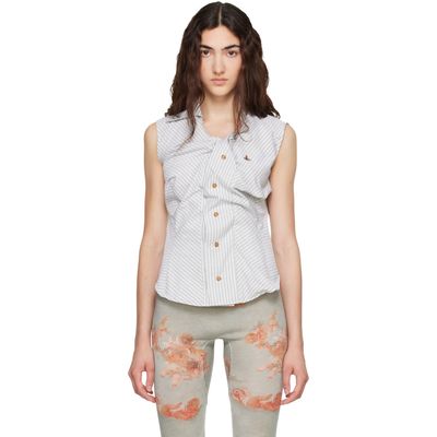 Vivienne Westwood Vivienne Westwood Gray Short Sleeve Drunken Shirt