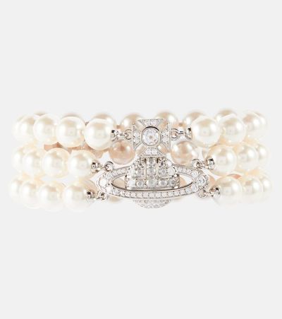 Vivienne Westwood Vivienne Westwood Graziella embellished faux pearl bracelet