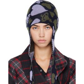 Vivienne Westwood Vivienne Westwood Khaki & Purple Ear Flap Beanie