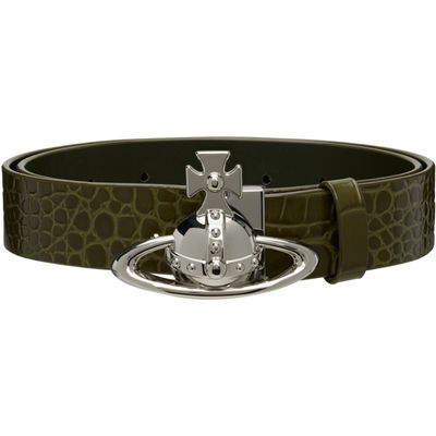 Vivienne Westwood Vivienne Westwood Khaki Orb Buckle Belt