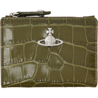Vivienne Westwood Vivienne Westwood Khaki Slim Flap Card Holder