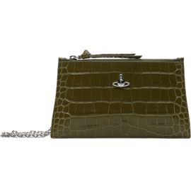 Vivienne Westwood Vivienne Westwood Khaki Small Flat Zip Clutch