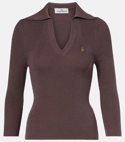 Vivienne Westwood Vivienne Westwood Marina cotton and cashmere polo sweater