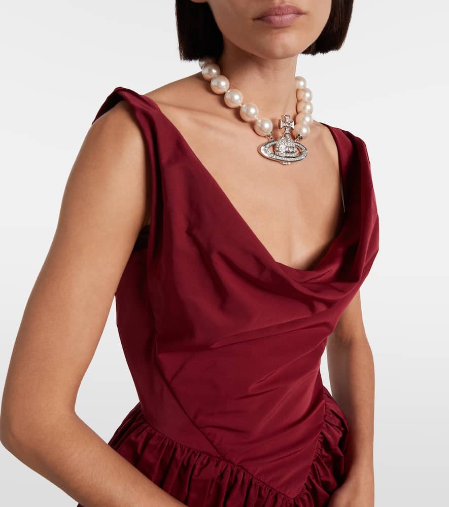 white christmas dresses Vivienne Westwood 1992 'Salon' Black Corset Top with Red Metallic Boul   THE WAY WE WORE