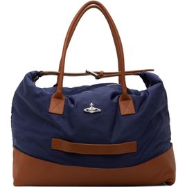 Vivienne Westwood Vivienne Westwood Navy & Brown Sid Weekender Duffle Bag