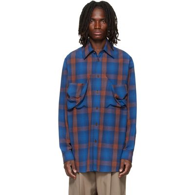 Vivienne Westwood Vivienne Westwood Navy & Orange Achilles Overshirt