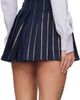Vivienne Westwood Vivienne Westwood Navy Gilded Stripe Linen High Waisted Kilt Miniskirt - 3
