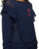 Vivienne Westwood Vivienne Westwood Navy Linen Cotton Blend Crinkled Sweater - 2