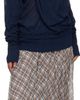 Vivienne Westwood Vivienne Westwood Navy Linen Cotton Blend Crinkled Sweater - 4