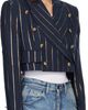 Vivienne Westwood Vivienne Westwood Navy Long Sleeve Cut Off Blazer - 2
