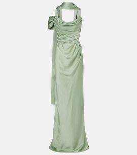 Vivienne Westwood Vivienne Westwood Nova Vixen scarf-detail satin gown