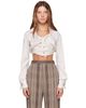 Vivienne Westwood Vivienne Westwood Off-White Cropped Drunken Shirt - 1