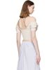 Vivienne Westwood Vivienne Westwood Off-White Short Sleeve Bea Corset Cardigan Blouse - 3