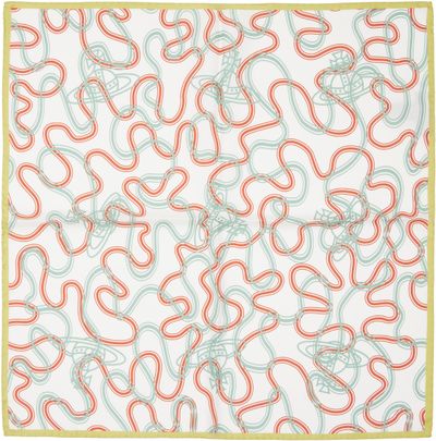 Vivienne Westwood Vivienne Westwood Off-White Wiggle Orb Square Scarf