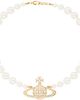 Vivienne Westwood Vivienne Westwood One Row Bas Relief Faux-Pearl Necklace - 1