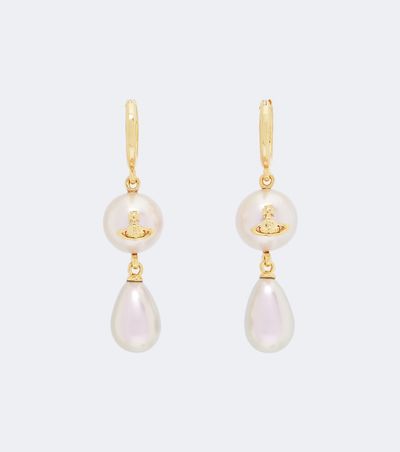 Vivienne Westwood Vivienne Westwood Orb embellished faux pearl drop earrings
