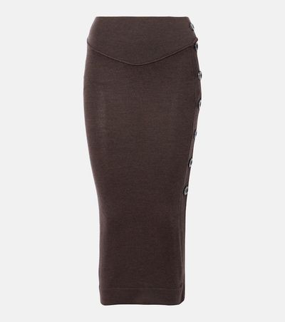 Vivienne Westwood Vivienne Westwood Pamela knitted wool midi skirt
