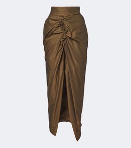 Vivienne Westwood Vivienne Westwood Panther gathered cotton-blend midi skirt