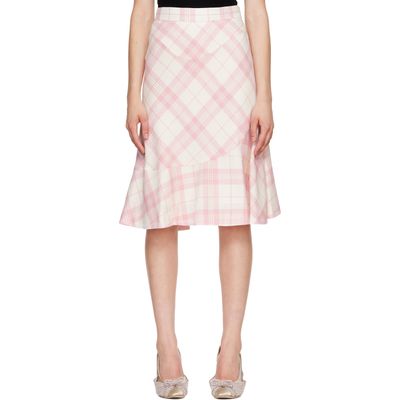 Vivienne Westwood Vivienne Westwood Pink & Off-White Adder Midi Skirt