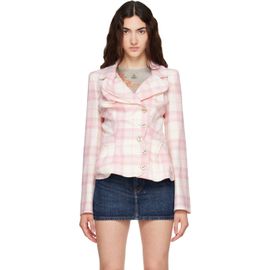 Vivienne Westwood Vivienne Westwood Pink & Off-White Drunken Tailored Blazer
