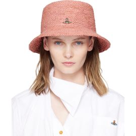 Vivienne Westwood Vivienne Westwood Pink Raffia Bucket Hat