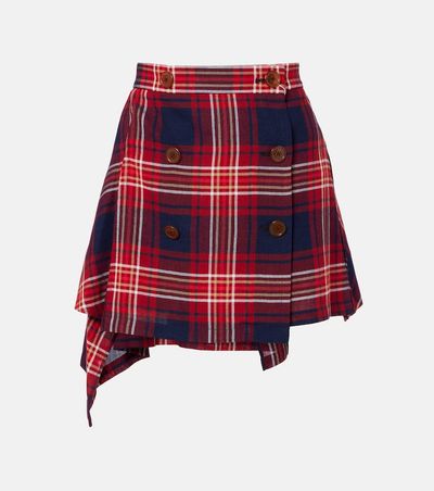 Vivienne Westwood Vivienne Westwood Plaid asymmetric miniskirt