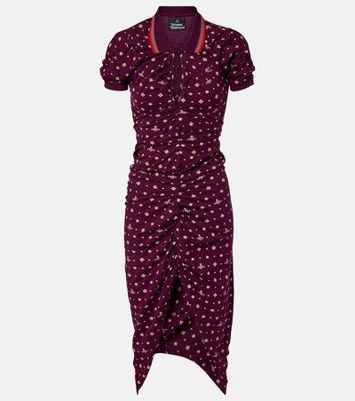 Vivienne Westwood Vivienne Westwood Pulling printed ruched cotton midi dress