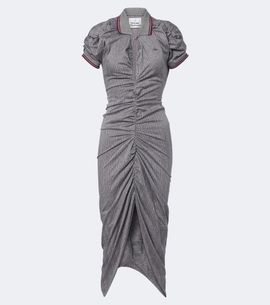 Vivienne Westwood Vivienne Westwood Pulling striped ruched cotton midi dress