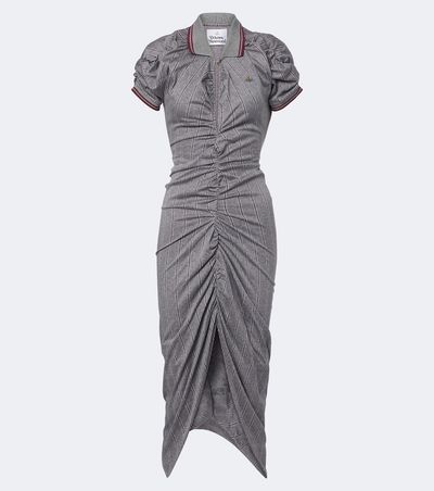 Vivienne Westwood Vivienne Westwood Pulling striped ruched cotton midi dress