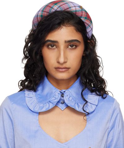 Vivienne Westwood Vivienne Westwood Purple & Red Louth Tartan Large Headband