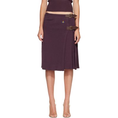 Vivienne Westwood Vivienne Westwood Purple Alex Kilt Midi Skirt