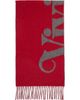 Vivienne Westwood Vivienne Westwood Red & Gray Wool Logo Scarf - 1