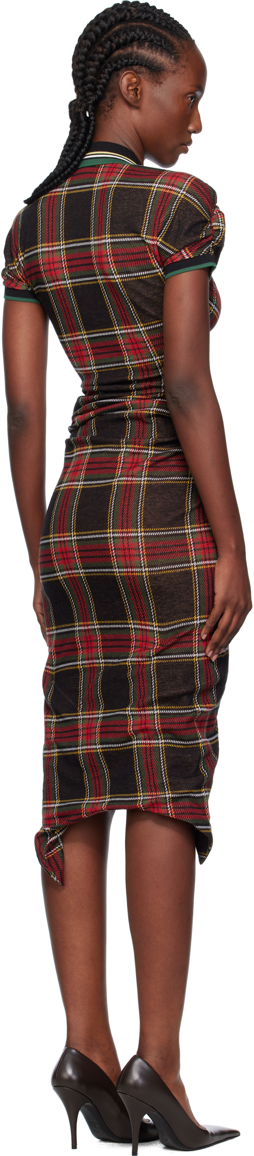 Vivienne Westwood - Red & Green Pulling Midi Dress