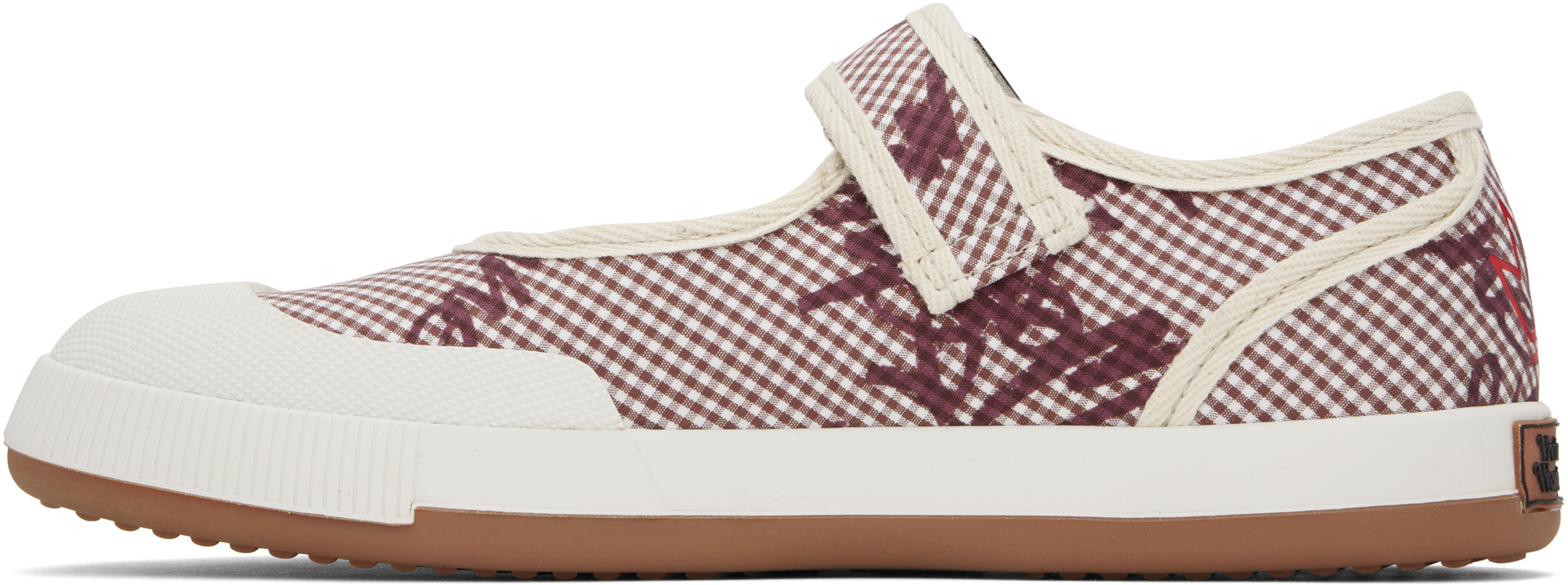Vivienne Westwood - Red & White Animal Gym Bar Ballerina Flats
