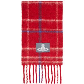 Vivienne Westwood Vivienne Westwood Red Check Alpaca Scarf