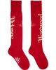 Vivienne Westwood Vivienne Westwood Red Half Logo High Socks - 1