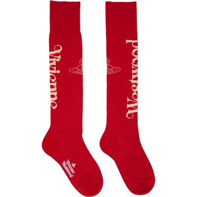 Vivienne Westwood Vivienne Westwood Red Half Logo High Socks