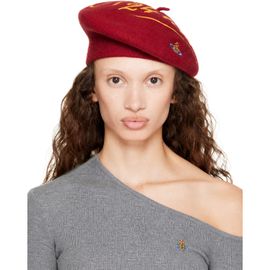 Vivienne Westwood Vivienne Westwood Red 'Open 24 Hours' Beret