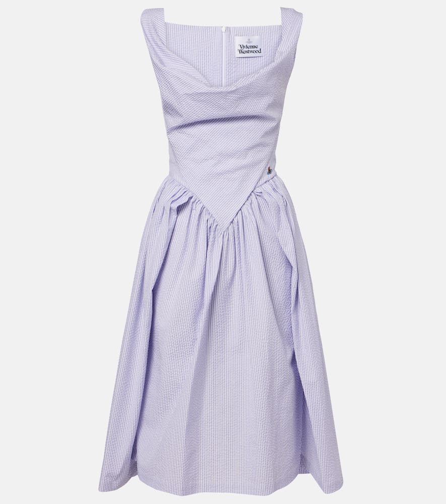 Vivienne Westwood - Sunday cotton seersucker midi dress