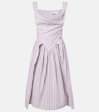 Vivienne Westwood Vivienne Westwood Sunday striped cotton midi dress