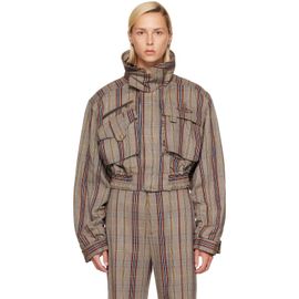 Vivienne Westwood Vivienne Westwood Taupe Memphis Cropped Bomber Jacket