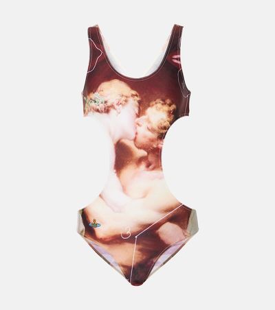 Vivienne Westwood Vivienne Westwood The Kiss printed cutout swimsuit